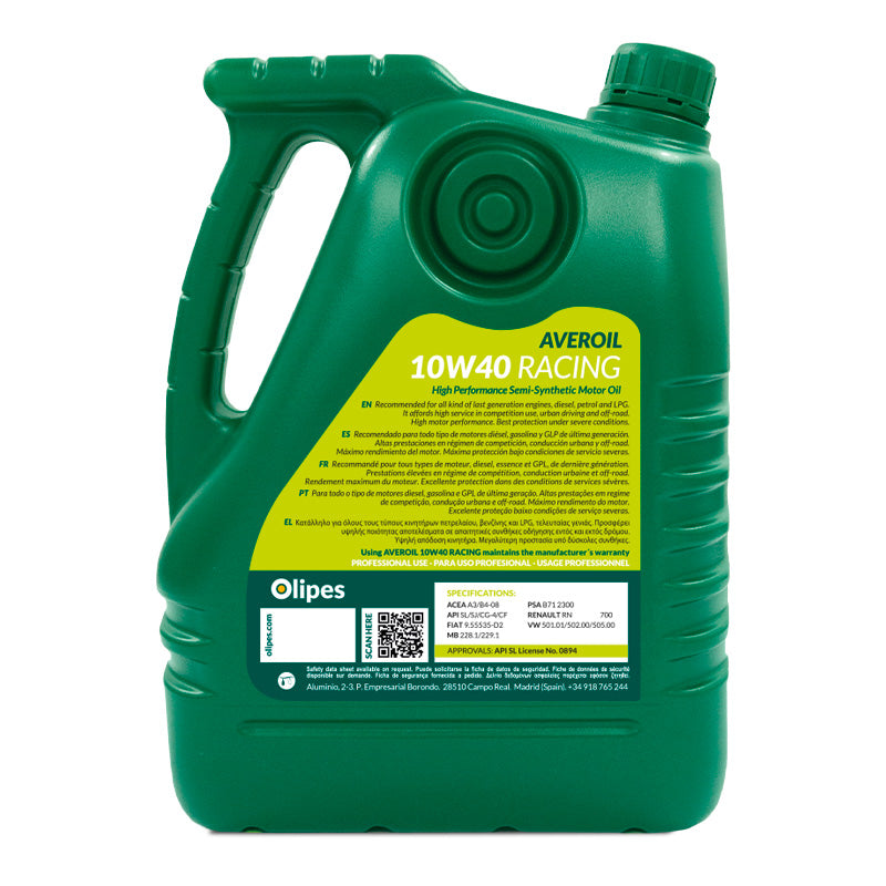 Cargue la imagen en el visor de la galería, Olipes Averoil 10w40 Racing - 1L, 5L
